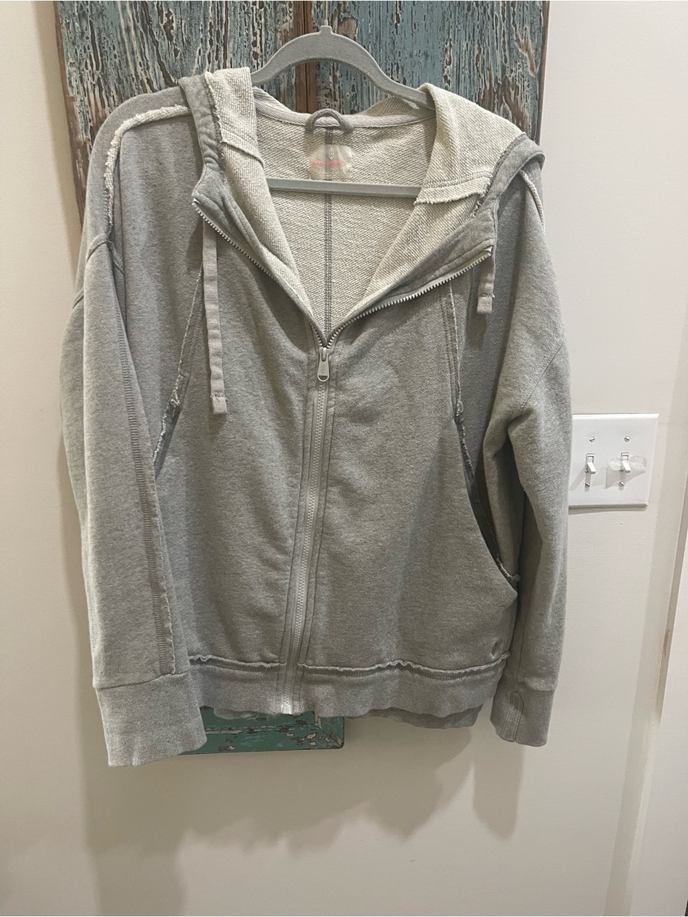 FP Movement by Free People Heather Gray Zip-Up Hoodie
